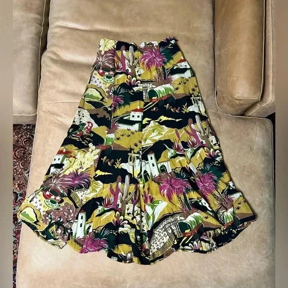 Vintage City Clothing Co Southwest Print Midi Skirt Size Small - Picture 7 of 12